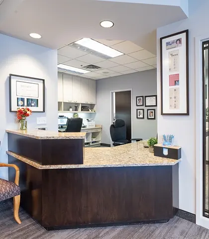 The front desk, where the team checks you in.